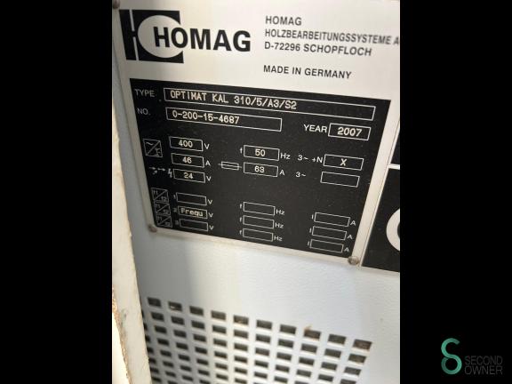 Homag OPTIMAT KAL 310/5/A3/S2 HOU8.646 16 15714